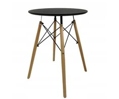Stalas Carol, ø60x75 cm, juodas
