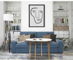Stalas Emily, ø105x75 cm, baltas