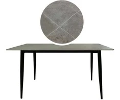 Stalas Markinia Pilkas, 140x80x75 cm