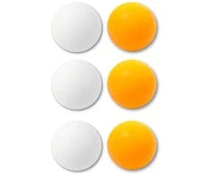 Stalo teniso kamuoliukų rinkinys Ping Pong, 6 vnt., balti/oranžiniai