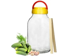Stiklinis indas su dangteliu, 3 l (1 vnt.)