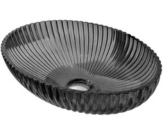 Stiklinis praustuvas Mexen Zira, 53 x 35 cm, Juodas