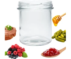 Stiklinis stiklainis su dangteliu, 350 ml