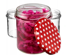 Stiklinis stiklainis su dangteliu, 350 ml