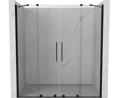 Stumdomos dušo durys Mexen Velar DUO, Juodas, 170 cm