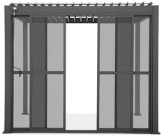 Stumdomos polikarbonatinės durys pavėsinei Pergola PREMIUM 3m, Anthracite
