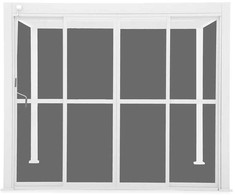 Stumdomos polikarbonatinės durys pavėsinei Pergola PREMIUM 3m, Baltas