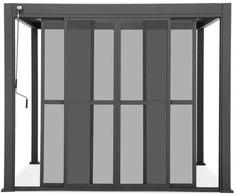 Stumdomos polikarbonatinės durys pavėsinei Pergola PREMIUM 3m, Anthracite