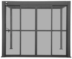 Stumdomos polikarbonatinės durys pavėsinei Pergola PREMIUM 4m, Anthracite