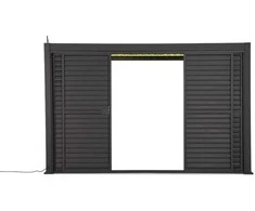 Stumdomos žaliuzinės durys pavėsinei Pergola PREMIUM 4m, Anthracite