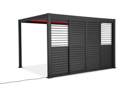Stumdomos žaliuzinės durys pavėsinei Pergola PREMIUM 4m, Anthracite