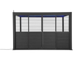 Stumdomos žaliuzinės durys pavėsinei Pergola PREMIUM 4m, Anthracite