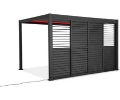 Stumdomos žaliuzinės durys pavėsinei Pergola PREMIUM 4m, Anthracite