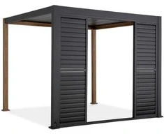 Stumdomos žaliuzinės durys pavėsinei Pergola PREMIUM 3m, Anthracite