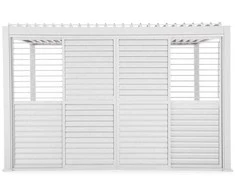 Stumdomos žaliuzinės durys pavėsinei Pergola PREMIUM 3m, Baltas