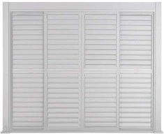 Stumdomos žaliuzinės durys pavėsinei Pergola PREMIUM 4m, Baltas