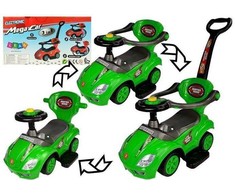 Stumiamas automobilis Mega Car 3in1, žalias