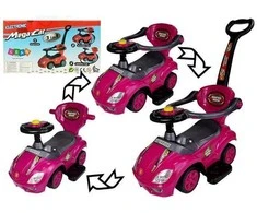 Stumiamas automobilis Mega Car 3in1, rožinis