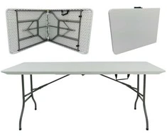 Sulankstomas lauko stalas Party, 240x76x74 cm, baltas