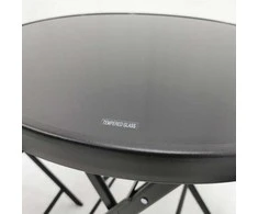 Sulankstomų lauko baldų komplektas Tasso 60 L, 2+1, juodas