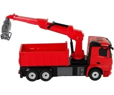 Sunkvežimis Mercedes Rastar Grapple Truck su nuotolinio valdymo pultu, raudonas