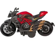 Surenkamas motociklo modelis DIY 1:14, juodas/raudonas