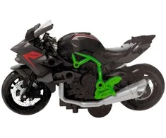 Surenkamas motociklo modelis DIY 1:14, žalias/juodas