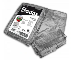 Sustiprintas tentas Bradas Sidabrinis, 4 x 6 m, 120 g/m²
