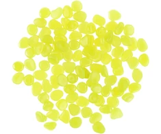Šviečiantys fluorescenciniai akmenukai, geltoni, 100 vnt.