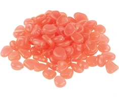 Šviečiantys fluorescenciniai akmenukai, oranžiniai, 100 vnt.