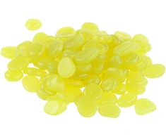 Šviečiantys fluorescenciniai akmenukai, geltoni, 100 vnt.