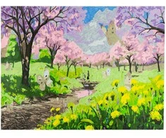 Tapybos pagal skaičius rinkinys "Peizažas", 30x40 cm
