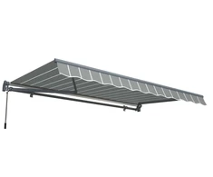Terasos markizė CLASSIC, 450x300 cm, Pilkas/Baltas