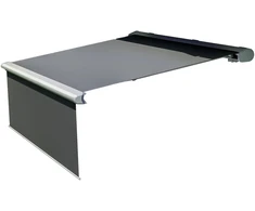 Terasos markizė DELUXE PLUS AUTOMATIC su LED ir jutikliu, 450x300 + 150 cm, Pilkas