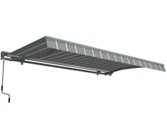 Terasos markizė PREMIUM, 450x300 cm, Pilkas/Baltas