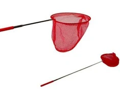 Tinklelis drugeliams gaudyti su teleskopine rankena, 85 cm, raudonas