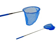 Tinklelis drugeliams gaudyti su teleskopine rankena, 85 cm, mėlynas