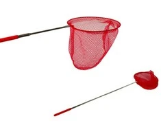 Tinklelis drugeliams gaudyti su teleskopine rankena, 85 cm, raudonas