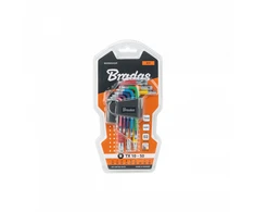 TORX raktų rinkinys Bradas TX 10-50 mm, multicolour / short, 9 vnt.