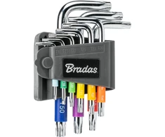 TORX raktų rinkinys Bradas TX 10-50 mm, multicolour / short, 9 vnt.
