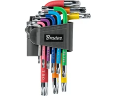 TORX raktų rinkinys Bradas TX 10-50 mm, multicolour / short, 9 vnt.