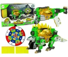 Transformeris dinozauras Dinobots 2in1 su šaudymo funkcija, žalias