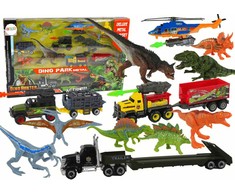 Transporto priemonių ir dinozaurų rinkinys