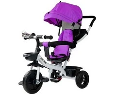 Triratis dviratukas su stogeliu PRO300, violetinis