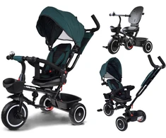 Triratukas su stogeliu Tiny Bike 3in1, žalias