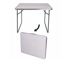 Turistinis sulankstomas stalas, 80x60x70 cm, baltas