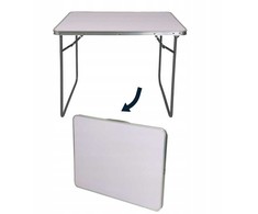 Turistinis sulankstomas stalas, 80x60x70 cm, baltas