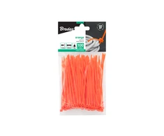 Tvirtinimo dirželiai Bradas 2,5 x 150 mm, 100 vnt., oranžiniai