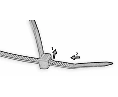 Tvirtinimo dirželiai Bradas 4,8 x 200 mm, 100 vnt., atsegami, Neutral