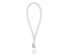 Tvirtinimo elastinė guma su kabliuku Bradas BUNGEE CORD HOOK, 18 cm, 25 vnt., balta